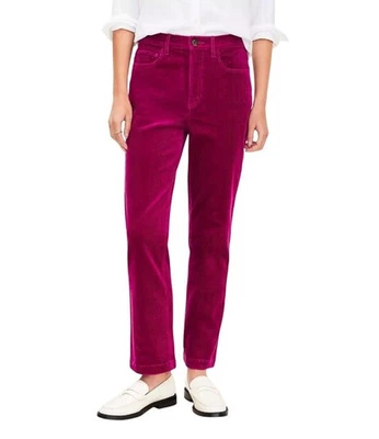 Nuevo con etiquetas Pantalones rectos Loft para mujer talla 32 pana tiro alto calce regular fucsia Foto 1 de 4