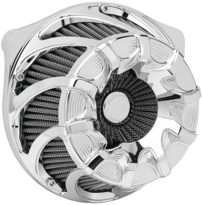 Arlen Ness Inverted Series Air Cleaner Kit - Drift - Chrome Motorcycle 18-980 - Image 1 of 3
