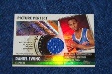 DANIEL EWING CLIPPERS DUKE 2005-06 TOPPS BIG GAME ROOKIE SHORTS AUTO (WB315)