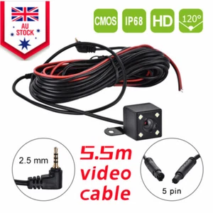 5Pin 4led Rear View Camera Car Reverse 120Degree Wide Angle Connecting Dash Cam - Picture 1 of 7