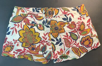 Lucky Brand Jeans Dispatcher Vintage Floral Print Linen Shorts 31 Boho Hippie - Image 1 of 4