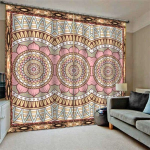 Pink Wreath Ripple Nice Pattern Printing 3D Blockout Curtains Fabric Window - Picture 1 of 8
