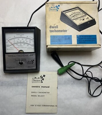 Herramienta de diagnóstico tacómetro Sears Dwell 161.2177 28-2177 EE. UU. con caja sin probar usado Foto 1 de 4