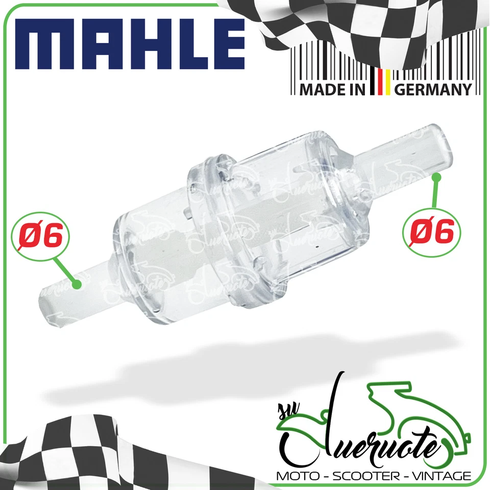 MAHLE FILTRO BENZINA MOTO CARBURANTE UNIVERSALE TUBO PER SCOOTER MINIMOTO QUAD BARCA