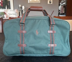 Vintage Polo Ralph Lauren große grüne Reisetasche Pony Reise - Bild 1 von 6