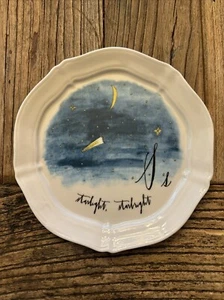 Anthropologie Plate LINEA CARTA Canape CALLIGRAPHER Letter S Starlight - Picture 1 of 2