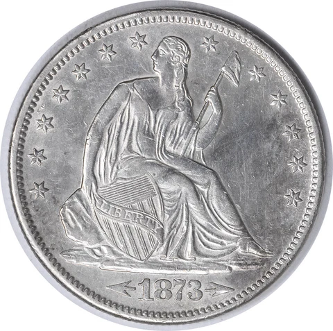 1873-S Liberty Seated Silver Half Dollar Arrows Choice AU Uncertified #318 Cover