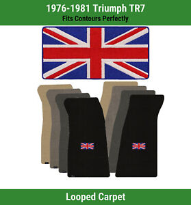 Lloyd Classic Loop Front Carpet Mats for '76-81 Triumph TR7 w/British Flag Logo