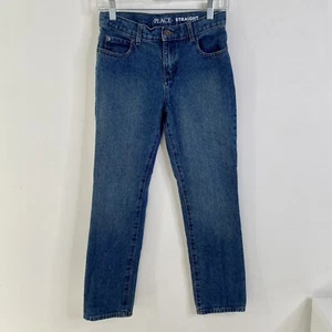 The Children’s Place Straight Jeans Youth Boys Sz 12 Adjustable Waist Denim Euc - Picture 1 of 9