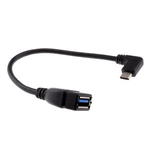 Rechter Winkel USB 3.1 Typ C Auf 3.0 A Buchse Adapter Kabel OTG Unterwegs - Afbeelding 1 van 12