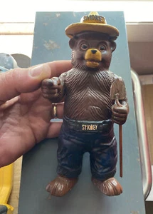Smokey the Bear Piggy Bank Patina Collector 2+LB Patina Grizzly Smoky Cast Iron - Picture 1 of 12