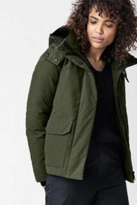 Women CANADA GOOSE Blakely Down Parka Military Green Size 2XS (Mint Condition) - Picture 1 of 24
