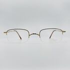 Lunor eyeglasses Men Ladies Angular Gold half Rim Mod. 640 String II Gp Plated
