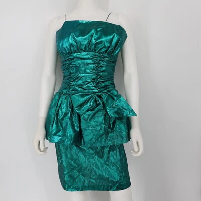 Vestido de Colección All That Jazz Para Mujer Lazo Baile de graduación Verde Tela Metálica Foto 1 de 4