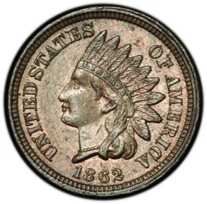 1862 Indian Head Penny AU / UNC Condition - Superb Luster! - Picture 1 of 3