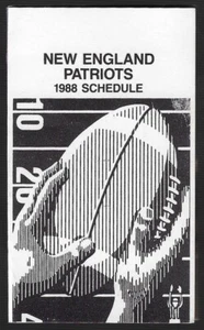 ¡Horario de fútbol americano de la NFL de los New England Patriots 1988 versión rara!!! Luz Coors - Imagen 1 de 1