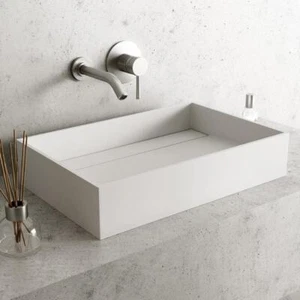 VIGO Vessel Sinks 5"H x 15"W x 23"L w/ Scratch Resistant + Handmade Matte White - Picture 1 of 4