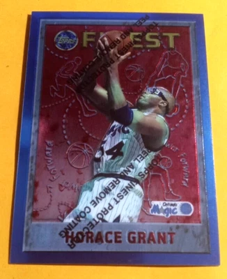 1995-96 Topps Finest Basketball Horace Grant #105 - w/protective peel - Magic - Image 1 of 2