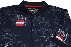 NAUTICA POLY GOLF SHIRT--XL--WRINKLE FREE--SUPER ARTWORK!!--UNWORN!!--NWOT!! - Picture 1 of 2
