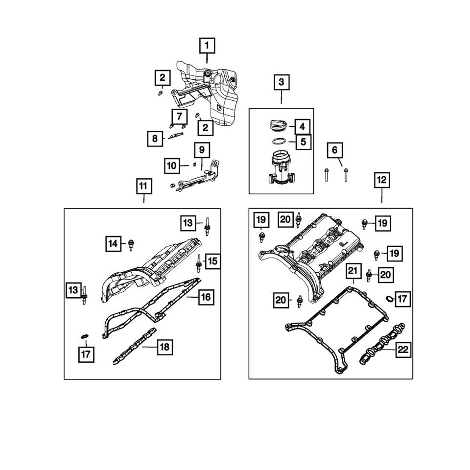 Tapa de llenado de aceite Mopar 68399323AA para Jeep Gladiator Wrangler 2021 Foto 1 de 1