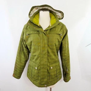 Liquid Boardwear ski snowboarding jacket olive green plaid women's size small - Picture 1 of 8