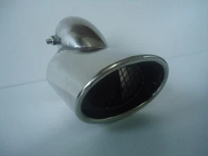 CAR ALLOY EXHAUST TAILPIPE TIPS INCLINED TUBE OVAL SUIT TAILPIPE SIZE 30-50MM - Picture 1 of 6