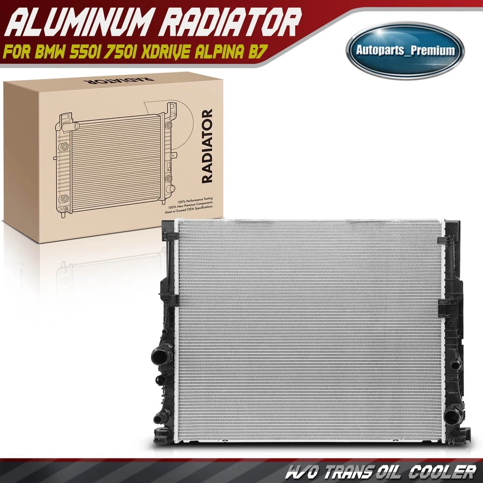 Radiator w/o Transmission Oil Cooler for BMW 550i xDrive 750i xDrive Alpina B7 - Image 1 of 4