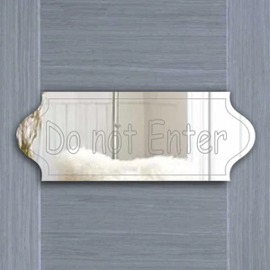 DO NOT ENTER Office School Door Sign Personalised Plaque Signage Acrylic Mirror - Picture 1 of 11