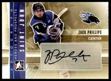 2011-12 HEROES & PROSPECTS AUTOGRAPH ZACK PHILLIPS AUTO SAINT JOHN DOGS #A-ZP