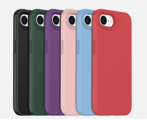 For Apple iPhone 16e 17 17 Pro Case Black Gel Liquid Silicon Shockproof Cover - Picture 1 of 7
