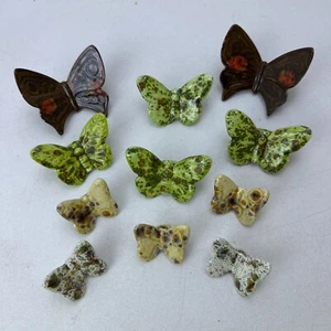 Lot of 11 Vintage Ceramic Butterfly Decor Napkin Ring? Shower Hook Cover? - Picture 1 of 22
