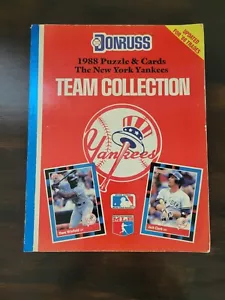1988 Donruss NEW YORK YANKEES Team Collection Book puzzle & 27 UNCUT cards - Picture 1 of 5