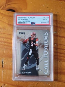 2020 Panini Playoff Call To Arms #CA17 Joe Burrow Rookie Card PSA 8 NM-MT - Picture 1 of 1