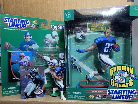 Tennessee Titans Eddie George Grid Iron Greats Starting Lineup Figure lot Cover