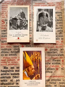 LOTE RARO RELIQUIAS San Alfredo Ildefonso Schuster: Impresionante reliquia y una tarjeta sagrada - Imagen 1 de 11