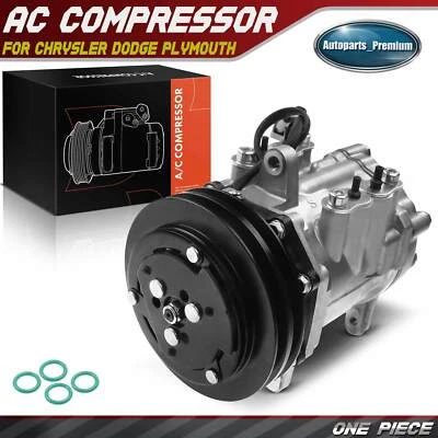 AC Compressor w/2-Groove for Chrysler New Yorker Dodge Dakota D150 D250 Plymouth - Image 1 of 4