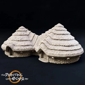 Doppel-Hütte Ureinwohner Stamm - 28mm Tabletop Modelle - HDR D&D Pathfinder DSA - Bild 1 von 1