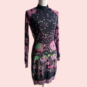 CUSTO BARCELONA Vintage Purple Long-Sleeve Maxi Dress "As Good As It Gets" Small - Picture 1 of 3