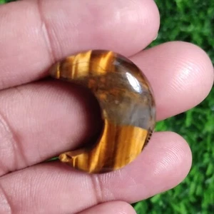 32,00 quilates Genuino Ojo de Tigre Africano Suelto Piedra Preciosa Luna Cabujón 28X12X7 MM - Imagen 1 de 5