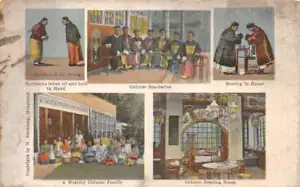 China Wealthy Chinese Family Scenes Hong Kong Publisher Postcard AA90743 - Picture 1 of 2