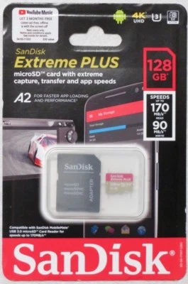 SanDisk - Extreme 128GB microSDXC UHS-I Memory Card - Image 1 of 2
