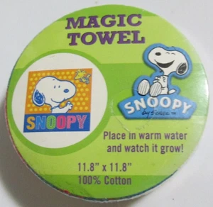 Peanuts Snoopy Magic Towel Wash Cloth 11.8X11.8 Cute & Fun Orange - Picture 1 of 2