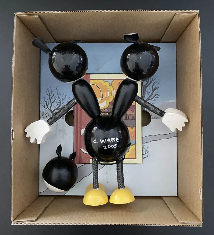 Chris Ware SIGNED 6" Quimby the Mouse Toy & Book Set AUTOGRAPHED Sparky + SKETCH - Image 1 of 4