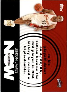 2007-08 Topps Generation Now #GN1 LeBron James Cleveland Cavaliers - NM-MT