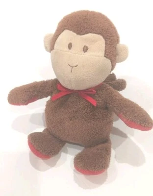 Muito bom estado. Pelúcia Carters Just One You Monkey bebê Lovey pés vermelhos e arco - Imagem 1 de 4