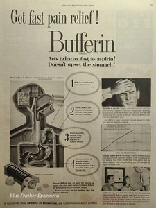 Anuncio impreso vintage 1952 sábado por la noche post amortiguador alivio del dolor para la artritis - Imagen 1 de 7