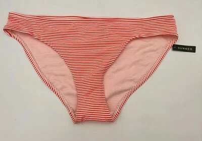 Lauren Ralph Lauren Striped Bikini Bottoms Size 10 $52 NWOT - Image 1 of 2