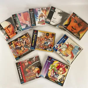 King Of Fighters Samurai Fatal PS1 SNK Lot10 NTSC-J Tested W/Spinecard CIB Rare - Picture 1 of 23