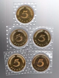 5 PF in Folie Sie Wählen ab 1991  bis -2001- ab 5 auktionen  portofrei  - Bild 1 von 1