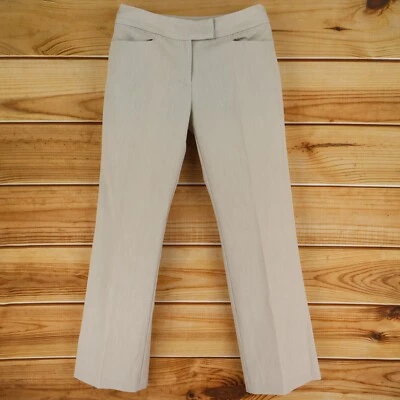 Moda Pantalones de vestir Bug para mujer 6 bolsillos marrones jaspeados tiro medio pierna recta Foto 1 de 4